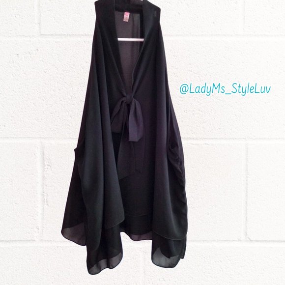 Women's Asymmetrical Chiffon Semi-Sheer Layers Flowy Halter Sleeveless Top - Picture 5 of 6